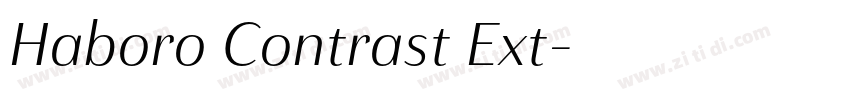Haboro Contrast Ext字体转换
